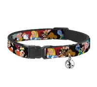 Buckle-Down BAC-WDY145-NM Breakaway Cat - Collarín para té, diseño de Gato, Cuello Mediano de 1,27 cm x 20,32 cm