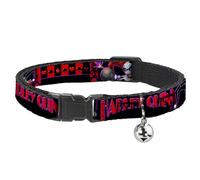 Buckle-Down BAC-WJK012-NM - Cuello para Gato (Talla Mediana), Color Negro, Morado, Rojo