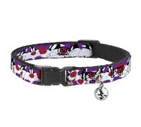 Buckle-Down BAC-WLTSV003-NM - Collar para Gato con diseño de Gato de Gato desgarrado, 1,27 cm de Ancho, Cuello Mediano de 20,32 cm