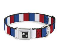 Buckle-Down - Banderas de Francia para Collar de Perro, Talla pequeña/22-38 cm