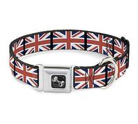 Buckle-Down - Banderas de Reino Unido de 40,6 a 58,4 cm para Perro, tamaño Mediano