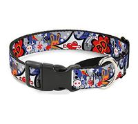 Buckle-Down BD Cartoon Martingale Collar para Perro, 2,5 cm de Ancho, Cuello pequeño