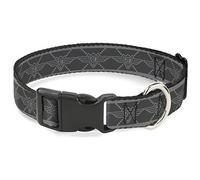 Buckle-Down BD Monogram2 Grays - Cuello de plástico con Pinza de 3,8 cm de Ancho, 45,7 cm - 81,2 cm