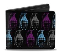 Buckle-Down Billetera Bifold Granate para hombre, 10,1 cm x 8,89 cm