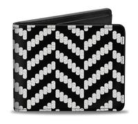 Buckle-Down Billetera Bifold para hombre, 10 x 8,9 cm