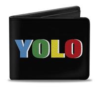 Buckle-Down Billetera Bifold Yolo para hombre, 4 x 3.5 pulgadas