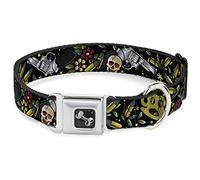 Buckle-Down Born To Raise Hell Closeup - Collar para Perro, Color Negro, Talla pequeña/22,86-38,1 cm