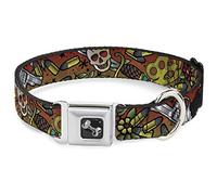 Buckle-Down Born To Raise Hell Closeup - Collar para Perro, Color Rojo, Talla pequeña/22,86-38,1 cm