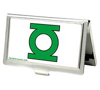 Buckle-Down Business Card Holder Green Lantern Logo Close-up Blanco/Verde Small