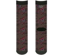 Buckle-Down Calcetines unisex para adultos, búhos en árboles, morado, cuello redondo