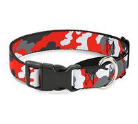 Buckle-Down Camo - Collar para Perro, Color Naranja