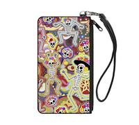 Buckle-Down Cartera con Cremallera Thaneeya Sugar Skulls, Accesorio Grande, Calaveras de azúcar de Thaneeya, 8 x 5 Pulgadas, Multicolor, 6.5 x 3.5 Pulgadas