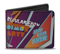 Buckle-Down Cartera de espectáculo regular, plegable, personajes de espectáculo regular, grupo Posmo Party Pose multicolor, cuero vegano