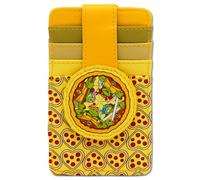 Buckle-Down Cartera de las Tortugas Ninja Mutantes Adolescentes, cartera de personajes, tarjetero de identificación, pose de pizza de tortuga ninja mutante, piel vegana