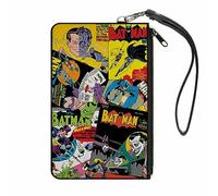Buckle-Down Cartera de lona con cremallera, Juego de 6 fundas para cómics retro de Batman, S