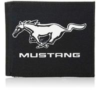 Buckle Down Cartera de Lona para Adultos Unisex Bi-Fold Ford Mustang Black/White Logo Center de Doble Pliegue