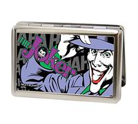 Buckle-Down Cartera de metal, diseño del Joker Hahaha Close-up Fcg, Multicolor, 4.0" x 2.9"