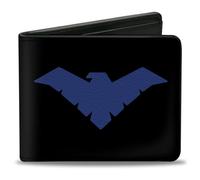Buckle-Down - Cartera de Piel sintética con Hebilla - Nightwing Issue #1 Welcome to Gotham Cover Pose/Logo Negro/Gris/Rojo Unisex para Adultos