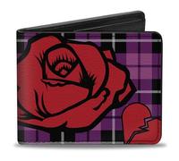 Buckle-Down Cartera para hombre Bifold Broken Heart con cita, 10,1 cm x 8,89 cm