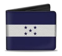Buckle-Down Cartera para Hombre, Plegable, Banderas de Honduras, Cuero Vegano, 4 x 3.5 Pulgadas