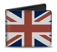 Buckle-Down Cartera para hombre, plegable, banderas del Reino Unido, cuero vegano, 4 x 3.5 pulgadas, United Kingdom, 4.0" x 3.5", Buckle-down Billetera, plegable, banderas del Reino Unido, cuero