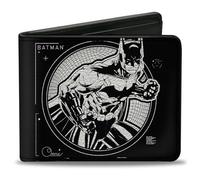 Buckle-Down Cartera plegable de Batman, Negro/Blanco, 1, Casual