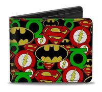 Buckle-Down Cartera plegable de la Liga de la Justicia, Multicolor, 1, Casual