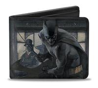 Buckle-Down Cartera Batman Accesorio de Viaje-Billetera Plegable, Hombre Murcielago, 4.0" x 3.5