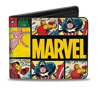 Buckle-Down Cartera plegable para hombre, Marvel Comics, 4 x 3.5 pulgadas, Marvel Comics, 4.0" x 3.5", Buckle-down Cartera plegable Marvel Comics