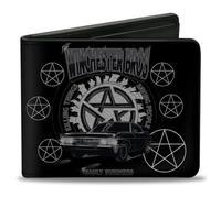 Buckle Down Hebilla hacia Abajo Accesorio de Viaje-Billetera Plegable, Supernatural, 4.0" x 3.5" para Hombre