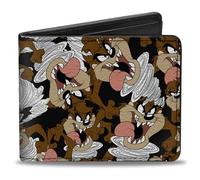 Buckle-Down Cartera Plegable Tasmanian Devil Taz Accesorio de Viaje-Billetera, Multicolor, 4.0" x 3.5" para Hombre