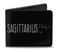 Buckle-Down Cartera Plegable para Hombre Zodiac Sagitario, Multi, 4 x 3.5 Pulgadas, Multi, 4 x 3.5 Pulgadas, Billetera Plegable con Hebilla Zodiac Sagitario