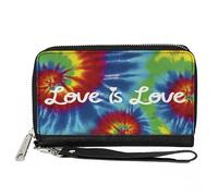 Buckle-Down Cartera rectangular de poliuretano con cremallera alrededor para mujer, 19 x 11 cm, Pride, 7.5"x4.5", Buckle-down Cartera rectangular de poliuretano con cremallera alrededor, orgullo