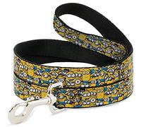 Buckle-Down Cartoon Minion Poses Stacked Pet Leash, 6-1.5"
