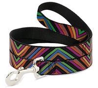 Buckle-Down Chevron Freehand C/U Multi Color Pet Leash, 6' x 1/2"