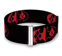 Buckle-Down Cinturón de cintura para mujer, Batman, Negro/rojo, X-Large 28 to 52 inch