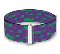 Buckle-Down Cinturón de cintura para mujer, diseño de tarjetas de Joker con flores, morado, verde, amarillo, blanco, Multicolor, X-Large 28 to 52 inch
