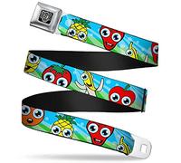 Buckle-Down Cinturón de seguridad - Caricatura de frutas - 1.0 pulgadas de ancho - 20-36 pulgadas de largo, Multicolor, Kid - 1.0" Wide - 20-36" Long
