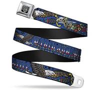 Buckle-Down Cinturón de seguridad - Verdad y justicia, Truth and Justice Blue, 1.5" Wide, 24-38" Long