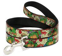 Buckle-Down Classic TMNT Tortuga Pizza Pet Leash, 4'-1/2"