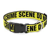 Buckle-Down - Collar con clip de plástico - Escena del crimen no cruzar amarillo/negro