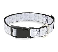 Buckle-Down - Collar con Clip de plástico, para Pelota de Golf, Color Blanco
