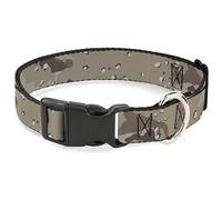 Buckle-Down Collar de Clip de plástico - Desert Camo Tans/Browns