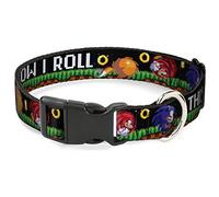 Buckle Down Collar de Clip de plástico - Sonic/Knuckles/Tails Rolling Pixelated This Is How I Roll Black/White