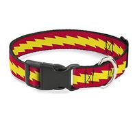 Buckle-Down Collar de Clip de plástico - The Flash Bolt Stripe Rojo/Amarillo