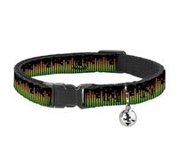 Buckle-Down Collar de gato Breakaway DC ecualizador de 8 a 12 pulgadas, 0.5 pulgadas de ancho