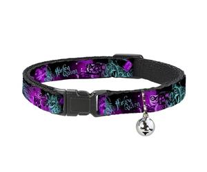 Buckle-Down Collar de Gato Breakaway - Harley Quinn Pow & Aiming Poses/Joker Sketch Negro/Turquesa/Fucsia