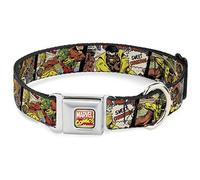 Buckle-Down Collar de Perro con Hebilla para cinturón de Seguridad, 5 Bloques clásicos de Escena de cómic Luke Cage