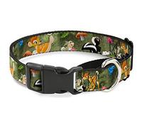 Buckle-Down - Collar de Perro Martingale con diseño de Escena de Bambi y Amigos, 3,8 cm de Ancho, Cuello Mediano, 40,64 cm a 58,42 cm
