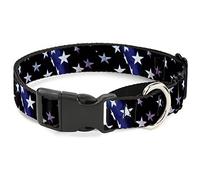 Buckle-Down - Collar de Perro Martingale con diseño de Estrellas vivas de la Bandera Estadounidense, Color Azul y Blanco, 2,5 cm de Ancho, para Cuello de 38 a 66 cm